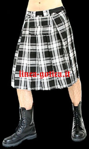 Gonna kilt scozzese bianca - gonna,