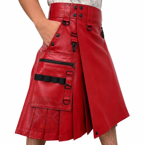Kilt utility pelle rossa - in,