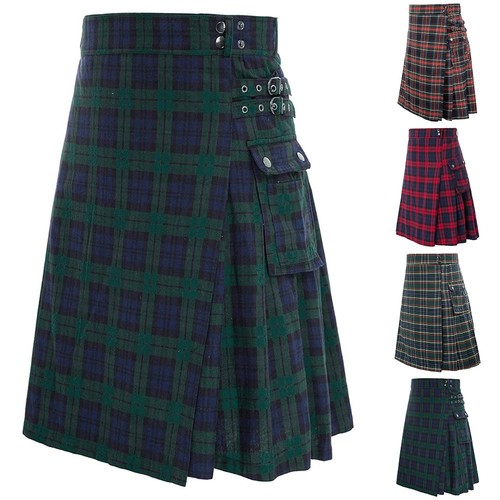 Uomo con tasche scozzese kilt - con,