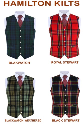Gilet gilet tartan scozzese