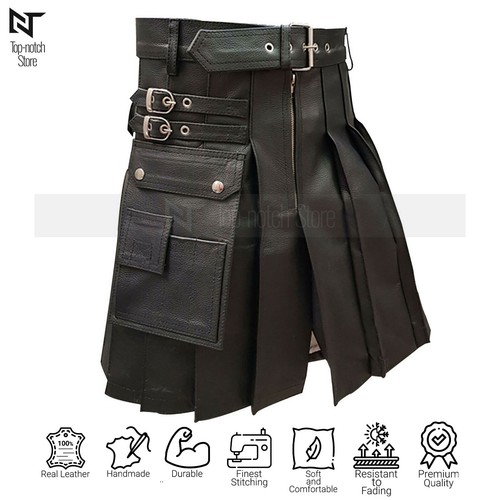 Vera pelle mucca kilt - di,