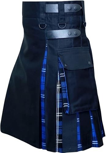 Kilt uomo ibrido scozzese - , nero