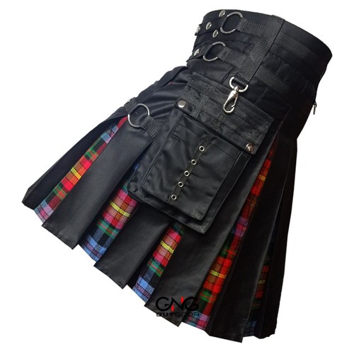 Kilt ibrido nero scozzese - nero, da