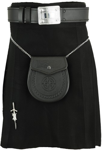 Kilt scozzese uomo - uomo, nero