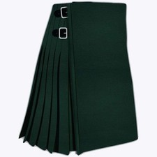 Kilt tartan verde tinta unita