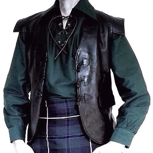 Kilt gilet pelle nera 100 - kilt,